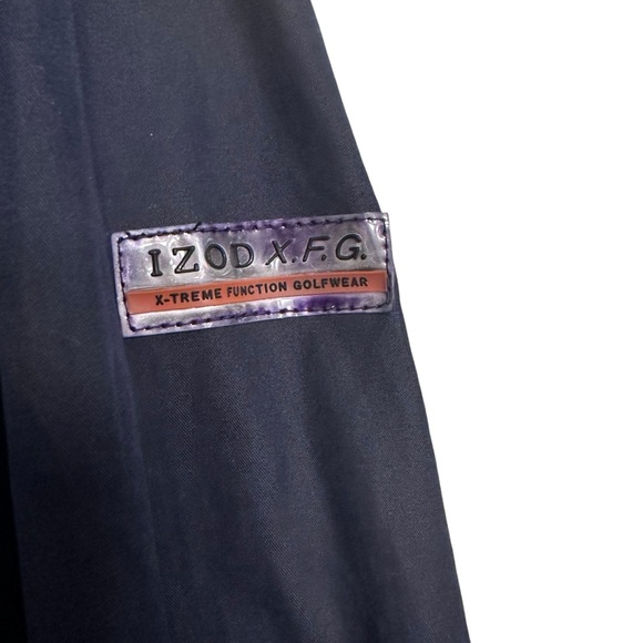 IZOD XFG Pullover Golf Windbreaker Men’s XXL Blue Mesh Lined V-Neck Packable - Picture 3 of 8